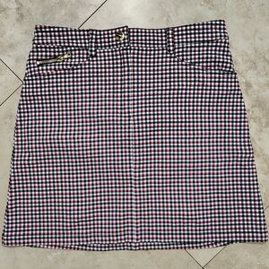 BRENDRATTI LUXURY ITALIAN (42) GOLF SKIRT SKORT CHECKERED PLAID WOMEN'S SZ 4-6